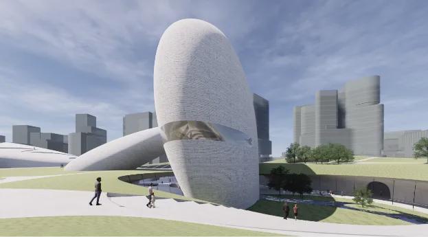 深圳灣文化廣場(chǎng)項(xiàng)目&lsquo;巨石&rsquo;造型顯現(xiàn),預(yù)計(jì)2025年建成